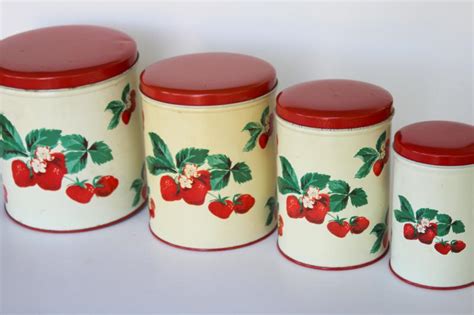 vintage 1950s metal box|antique tin canisters.